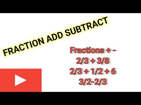Add and subtract fraction l fraction math l fraction operation l ‪@Swamithemaster‬