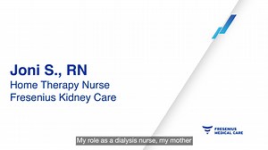 “Being a dialysis nurse for Fresenius Medical Care means the world to me.” Inspired by her mother’s journey as a dialysis patient, Joni knew she wanted to make an impact on kidney care. Despite a lifelong fear of blood, she followed her calling — specializing in home hemodialysis. Today, Joni supports up to 15 patients per month, celebrating life-changing moments along the way — including seven kidney transplants in the past year! For her, nursing is about making a meaningful impact on her patie