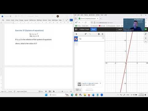 s7e37 System of equations SAT Math solution
