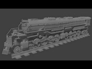 Modeling a train: 4000-class 4-8-8-4 Blender timelapse part 1