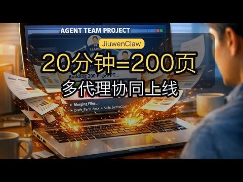 JiuwenClaw 协调工程：20 分钟产 200 页 PPT 的多代理实战