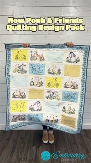 Quilt drop perfection 🧸✨ New Pooh & Friends Machine Embroidery Design Pack