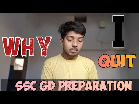 WHY I QUIT 🥺 SSC GD PREPARATION ⏰ #youtubevideo