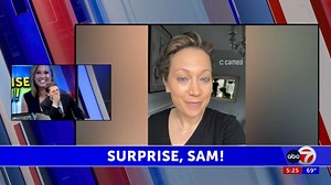 ABC Meteorologist Ginger Zee surprises ABC-7 weekend anchor on-air