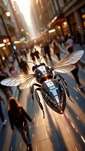 Evil Robot Bee Defeats the Honey Guard Cat😼 and Claims the Honey🍯#shorts #aiart #pov #animation