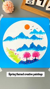 659K views · 3.7K reactions | Spring themed creative painting | Art, Crafts and Journals | Facebook