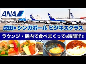 [ANA Business Class Flight from Narita to Singapore!] 6.5 hours of eating in the lounge and on th...