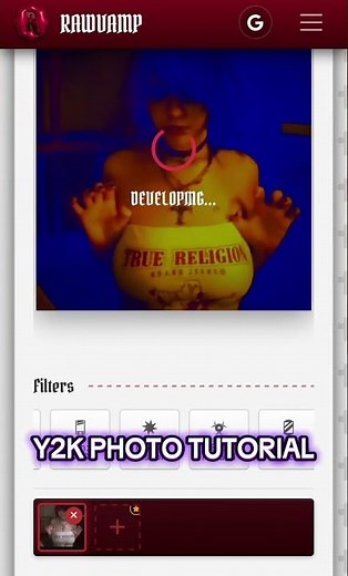 Y2K Photo Filters Tutorial #y2k #photoeditor #2000s