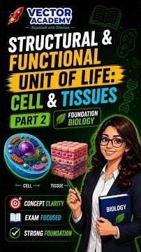 Structural & Functional Unit of Life : Cell & Tissues Part 2 Foundation Biology | #shorts