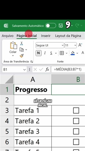 ATTENTION: The ultimate tip for creating a progress bar with a checklist in Excel! #excel #exceltip