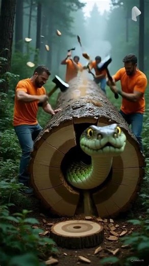 पेड़ में फँसा साँप 😱 | Snake Stuck in Tree | Cartoon Animation