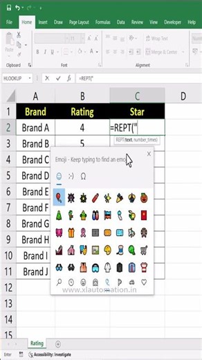 Secret Hack to Create Star Ratings in Excel #excel #excelforbeginners #exceltutorial