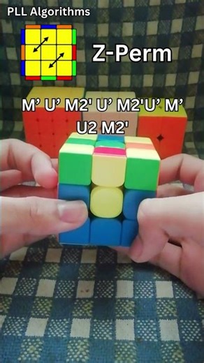 Cube Algorithms | Day#2 PLL Z-Perm | #cubing #pll #rubikscube