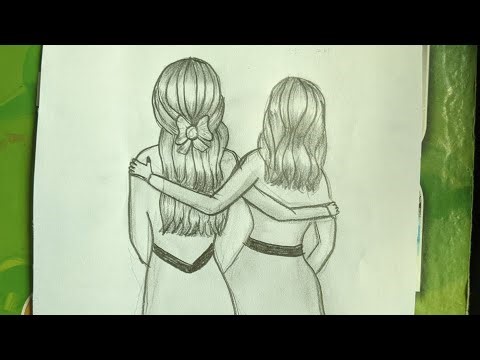 Easy Besties Drawing ❤️ #trending #art
