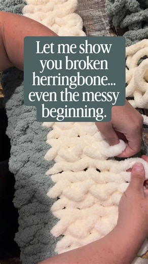 Jamie Jones on Instagram: "Let me show you broken herringbone… even the messy beginning 🧶 Because this stitch has a moment where it feels like it’s not working—and that’s exactly when most people want to quit. In this tutorial, I’m walking you through: • how broken herringbone actually starts • what it looks like when it feels “wrong” (it’s normal!) • how the texture begins to come together • how to turn cleanly at the edges This is one of those stitches that rewards patience. Trust the pattern