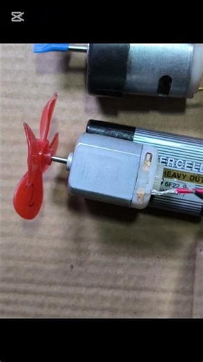 9V Battery Running a 12V Motor ☠️✔️ #shorts #dcmotor