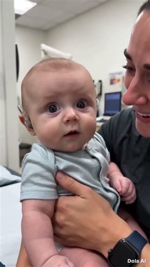 #BabyFirstReaction #HearingMilestone TAGSbaby hears mom first time, hearing device activation,