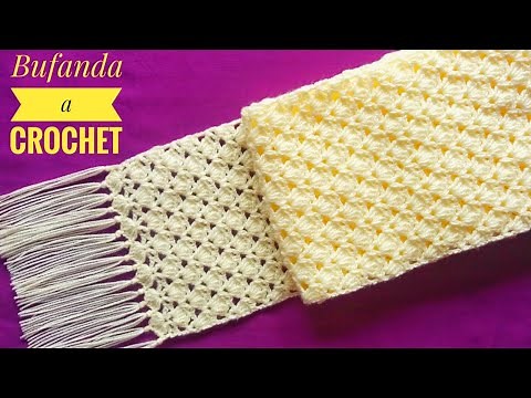 How to Crochet a Scarf/Scarf (Tutorial) Application of Fan Stitches.