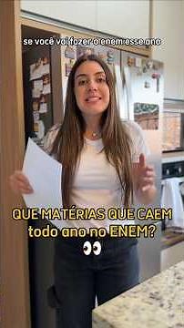 Quais matérias caem todo ano no ENEM? 👀 #professora #ciencia #quimica #enem #prova #alunos #shorts