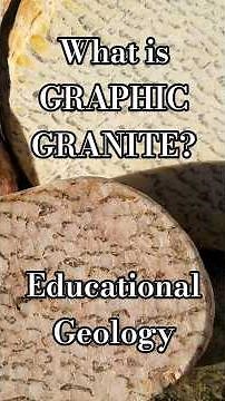 Educational Geology: How Graphic Granite Forms in Pegmatites, Disequilibrium Crystallization