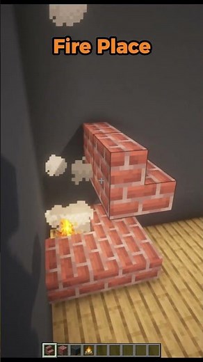 🪵🔥 Minecraft: How to build a Fireplace! 🪵🔥