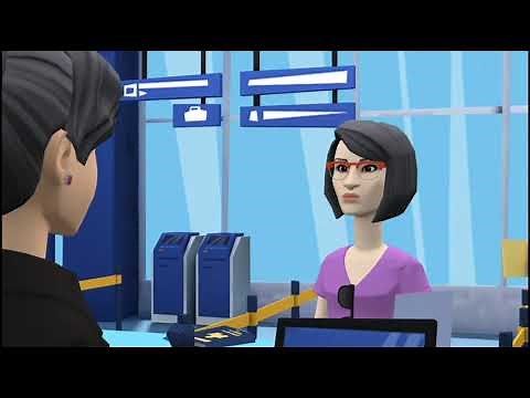 The Airport Conversation /Airport Check in desk / Airport Security Check/At the airport/On the Plane