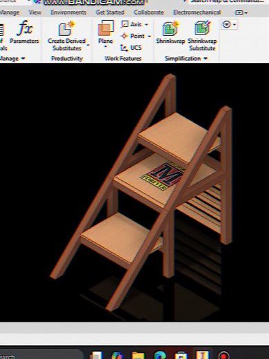 Chair Ladder - Folding Assembly Animation Software> Autodesk Inventor #Capcut #JJDayCapcut #ladderchair #foldingladderchair #assembly #autodeskinventor #autodesk #solidworks #3Ddesign #gambarteknik #teknikmesin #mechanicalengineering #xyzcba #fyp