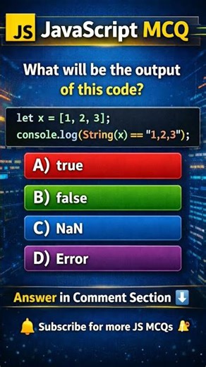 Tricky JavaScript Question | MCQ Challenge
