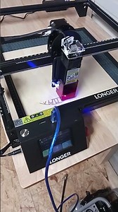 The starting setup....a Longer ray5 10w lazer engraver and an older Alienware 14 shop laptop