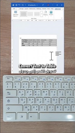 How to Convert Text to Table 📄➡️📊 #Word