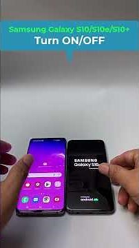 1. How to "Turn ON/OFF" of a Samsung Galaxy S10/S10e/S10+. #samsunggalaxy #smartphone