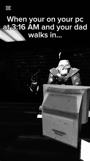 When your on your pc at 3:16 AM and your dad walks in… #memes #animalcompany #vr #funny