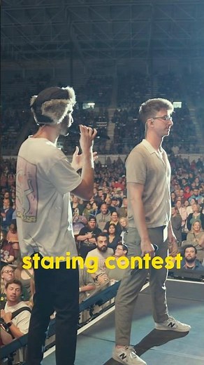 Staring contest on stage 👀