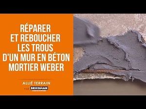 Allié Terrain : Réparer et reboucher les trous d'un mur en béton avec le mortier Weber