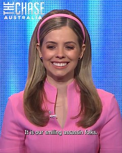 Did you miss the introduction of our NEW Chaser? She may be smiling, but she is NOT messing around. Say hello to The Smiling Assassin 👋 Watch #TheChaseAU weeknights at 5.00pm on Channel 7 and 7plus. https://7plus.com.au/the-chase-australia | Channel 7