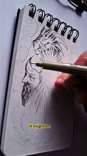 It might be a glimpse at a selfportait of a subconscious bit...#inktober2025 #sketching