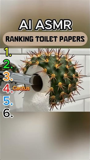 Ranking Ai Asmr Toilet Papers|Realistic Ai Visuals #ai #shorts #asmr #viral