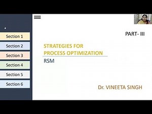 Process Optimization (Lecture 3 – Response Surface Methodology; RSM).