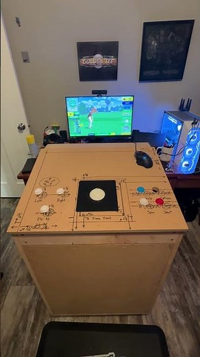 Self Build Golden Tee Pedestal - First Test #golf #arcadecabinet #retrogaming