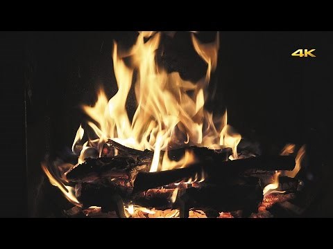 Real Wood Burning Fireplace Ultra HD [4K]
