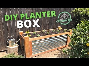 How to Build a Raised Garden Bed with a FALSE BOTTOM using Treated Red Wood and Corrugated Metal