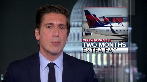 Delta employees receiving an extra paycheck