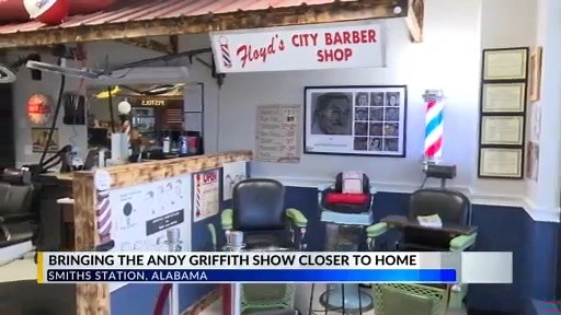 Smiths Station barber brings in memorable pieces from 'The Andy Griffith' Show to shop