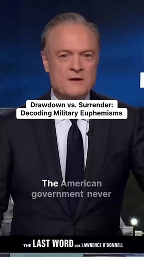 The linguistic acrobatics used to mask military setbacks are staggering. The US government has a decades-long pattern of never uttering 'retreat' or 'surrender'—unless they're actively denying they're doing it. That's how words like 'de-escalate' and 'Drawdown' entered the lexicon during Vietnam, . #MilitaryEuphemisms #PoliticalAnalysis #LanguageMatters #VietnamWar #TruthTellers