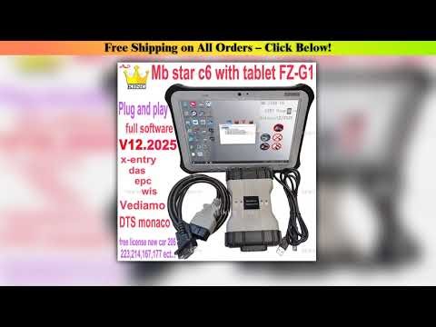 MB Star C6 VCI DOIP wifi Multiplexer obd2 scanner software tablet FZ-G1 free license for car w205