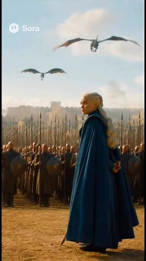 Game of Thrones Season 8 Daenerys Targaryen speaks to her Unsullied army after the battle for the Long Night and they have won the war for the Dawn Sora 2 Video #gameofthrones #daenerystargaryen #daenerys #khaleesi #asoiaf #asongoficeandfire #targaryen #daeneryscosplay #daeneryscosplayer #livestream #livestreamer #livestreaming #motherofdragons #southernmotherofdragons #georgerrmartin #cosplay #cosplayer #cosplaying #jonsnow #aegontargaryen #houseofthedragon #fantasy #fantasybooks #trivia #weste