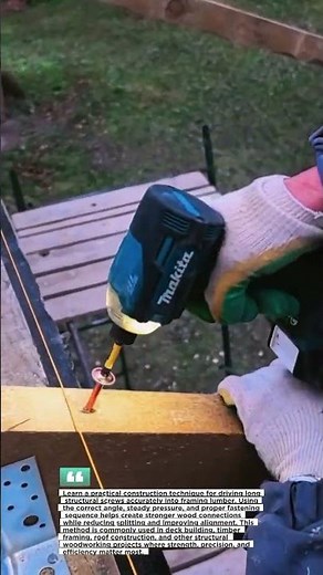 Drive Long Structural Screws Like Professionals #Construction #Carpentry #DIY