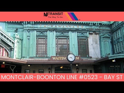 NJ Transit Train 0523 Montclair-Booton Line to Bay St Announcements at Hoboken
