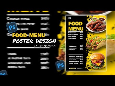 “Food Menu Poster Design in Photoshop | Eye-Catching Restaurant Menu Tutorial”