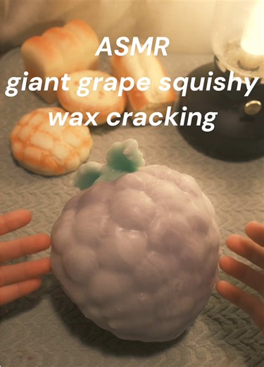 asmr @Five Below ’s giant grape squishy wax cracking! 🍇🍇🍇 i enjoyed cracking this so much and it smells soooo good too like a grape candy! 🤤💖 #asmr #fivebelowfinds #fivebelow #waxcracking #crunchy